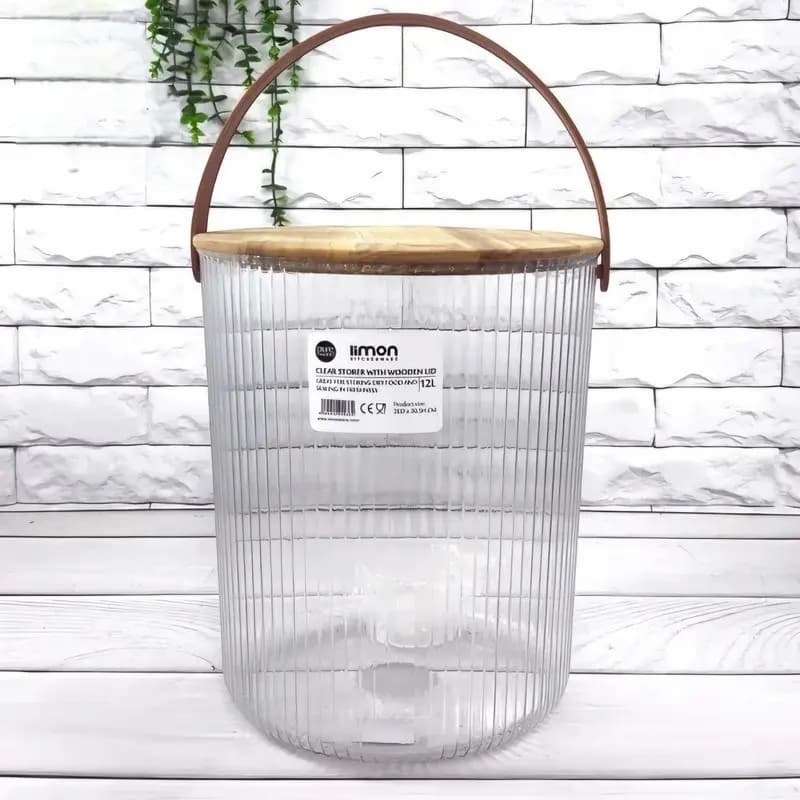 سطل برنج شیاردار 12 لیتری درب چوبی لیمون کد 2455 — تصویر ۱۲