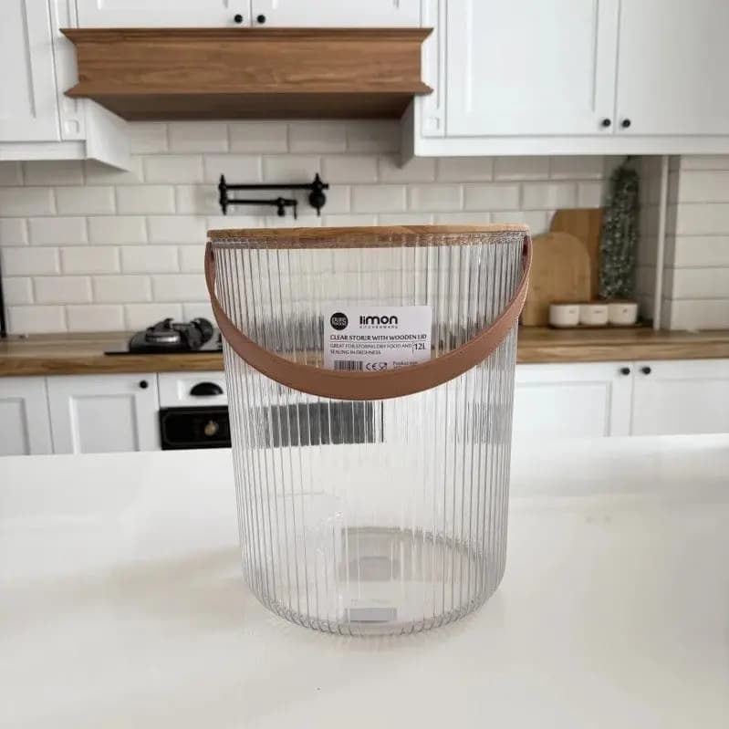 سطل برنج شیاردار 12 لیتری درب چوبی لیمون کد 2455 — تصویر ۷