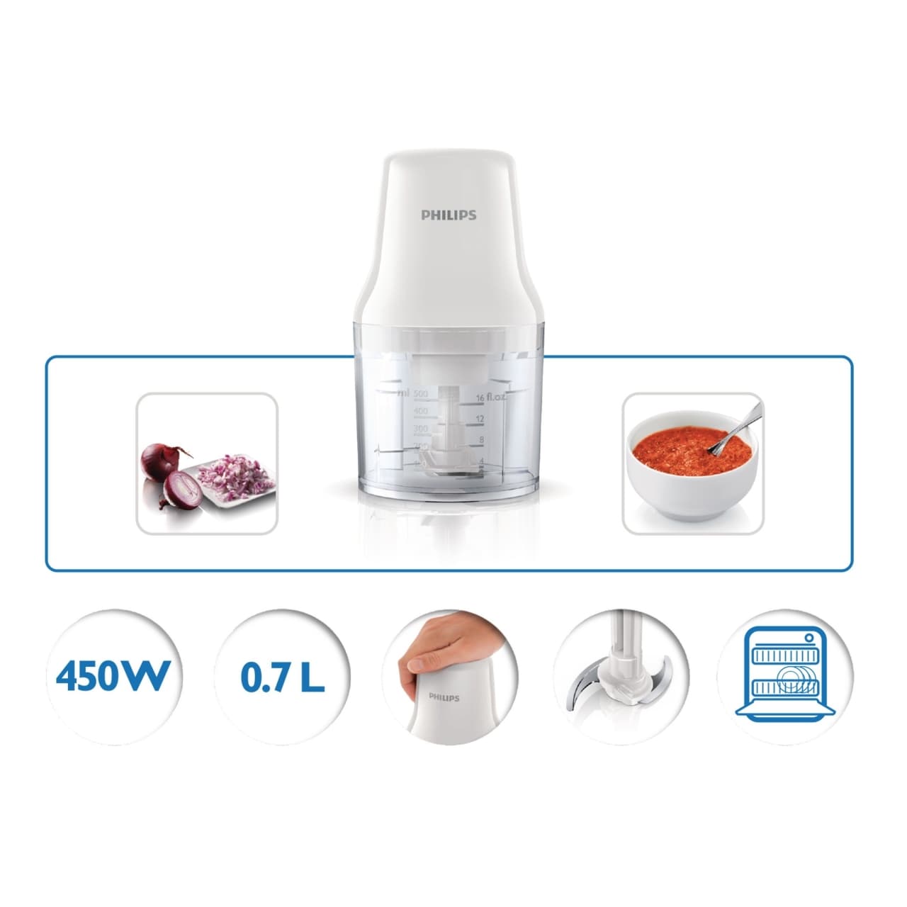 خردکن 700 میلیلیتر فیلیپس مدل HR1393 — تصویر ۳
