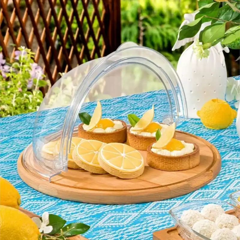 ظرف کیک مدل کفه چوبی سایز 2 لیمون کد 2468 — تصویر ۳