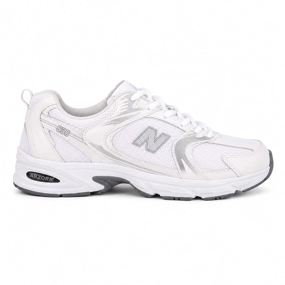 کفش اسپرت مردانه و زنانه مدل نیوبالانس NEW BALANCE 530 کیفیت بالا و دست دوز شده رنگ سفید – نقره ای — تصویر ۶