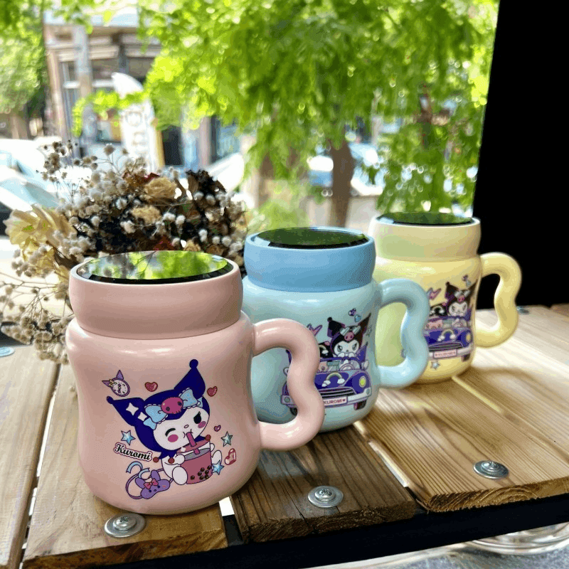 ماگ سرامیکی کرومی با درب آینه ای — تصویر ۴