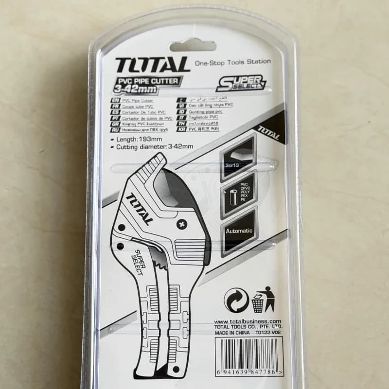 قیچی لوله سبز PVC ( کوچک ) توتال مدل THT534216 — تصویر ۲