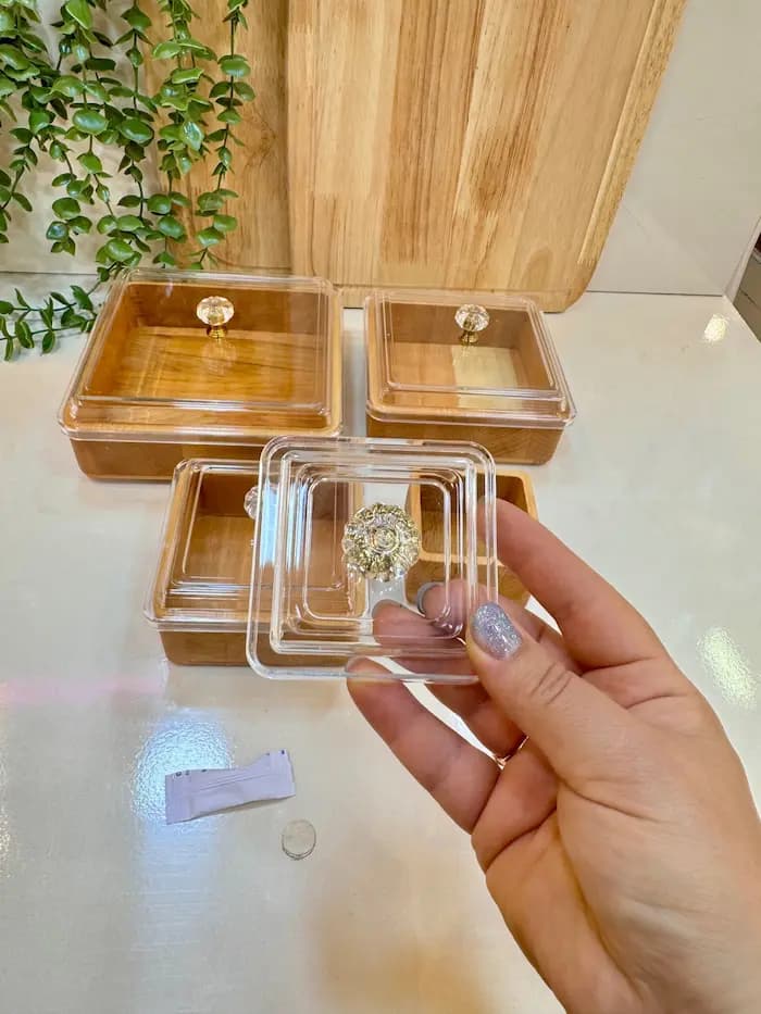 ست ظروف پذیرایی 4 عددی چوبی لیمون کد 2458 — تصویر ۲