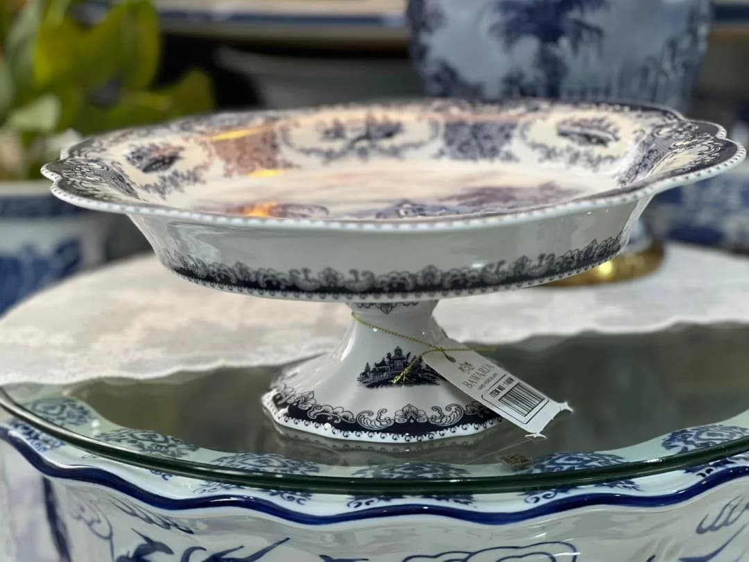 شیرینی خوری و میوه خوری گرد دالبر پایه دار — تصویر ۵
