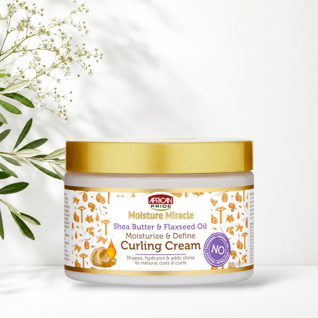کرم فر کننده آفریکن پراید African Pride Moisture Miracle Shea Butter & Flaxseed Oil Curling Cream
