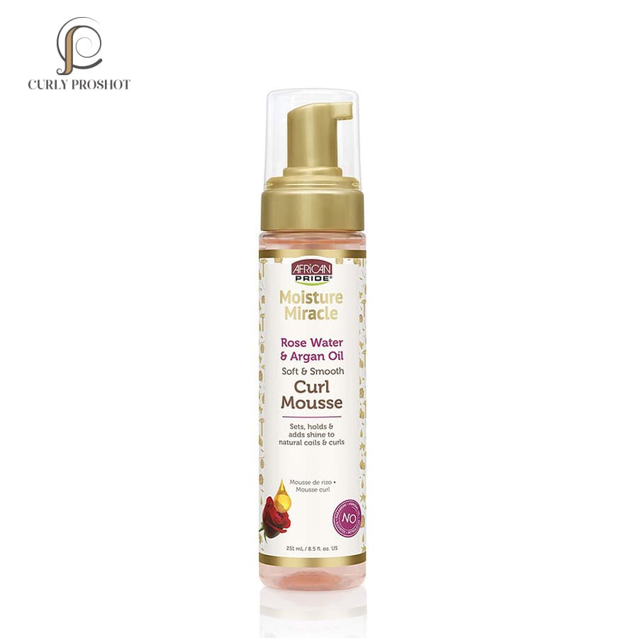 موس مو رز واتر و روغن آرگان آفریکن پراید African Pride Moisture Miracle Rose Water & Argan Oil Curl Mousse — تصویر ۵