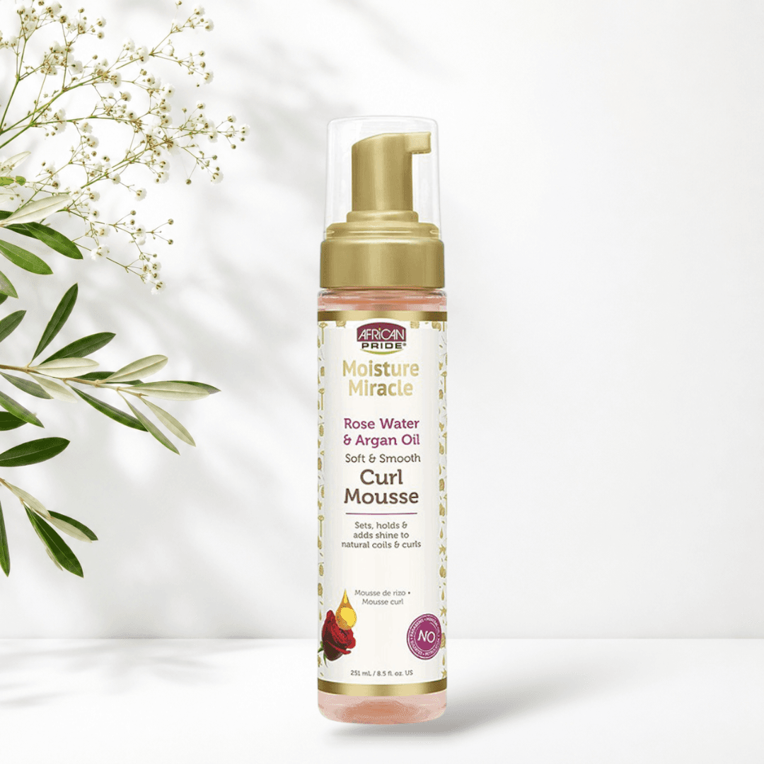 موس مو رز واتر و روغن آرگان آفریکن پراید African Pride Moisture Miracle Rose Water & Argan Oil Curl Mousse