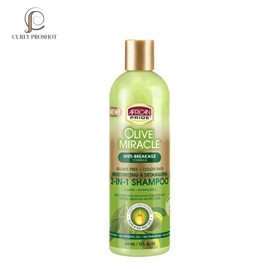 شامپو ضد موخوره زیتون آفریکن پراید African Pride Olive Miracle 2in1 Shampoo — تصویر ۳