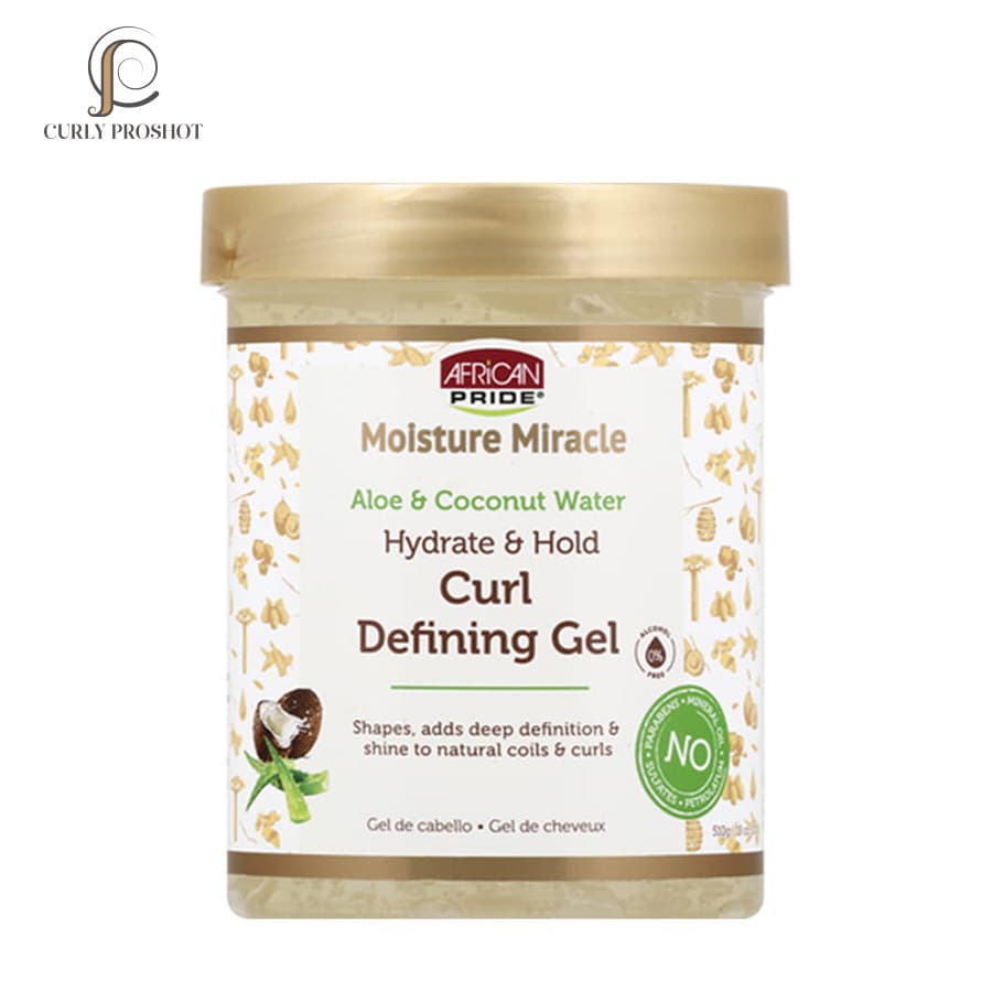 ژل حالت دهنده و آبرسان آفریکن پراید African Pride Moisture Miracle Hydrate & Hold Curl Defining Hair Gel — تصویر ۳
