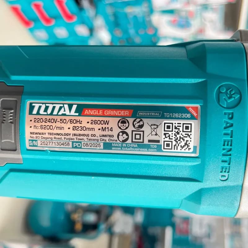 سنگ فرز 2600 وات توتال مدل TG1262306 — تصویر ۷