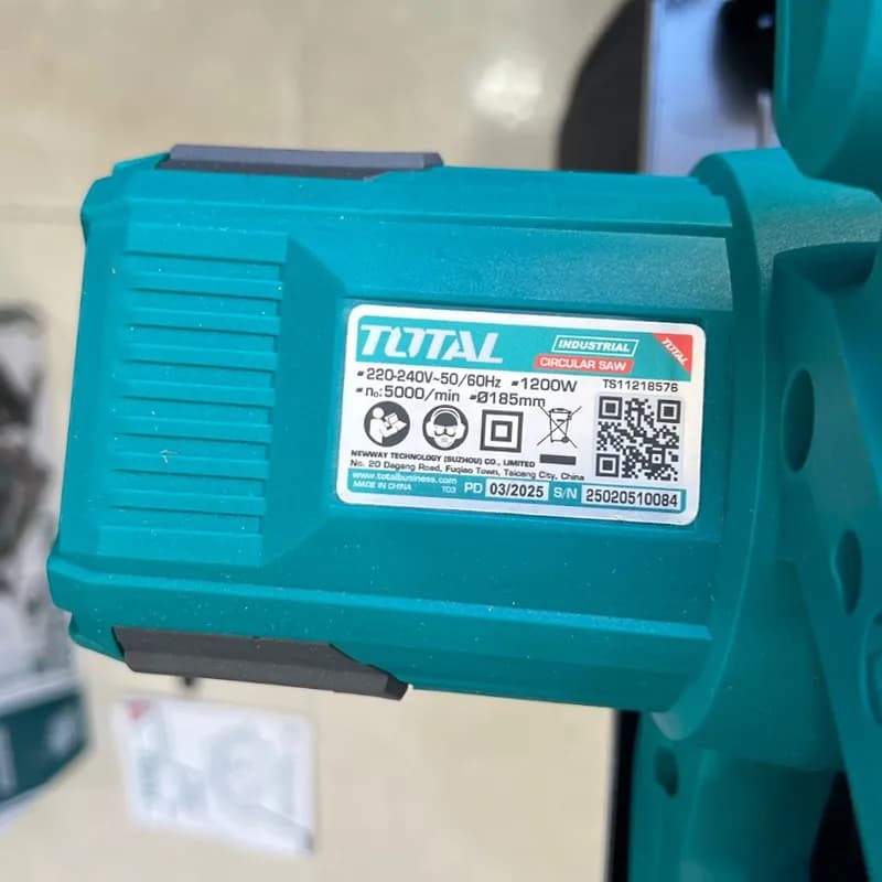 اره گرد بر ۱۲۰۰ وات توتال مدل TS11218576 — تصویر ۳