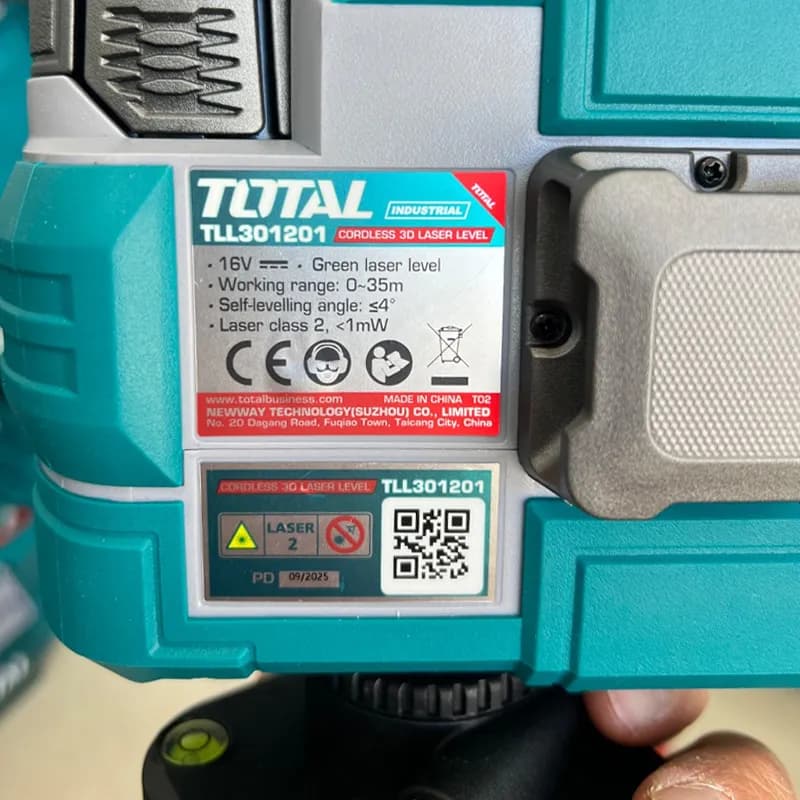 تراز لیزری توتال ۱۲ لاین نور سبز مدل TLL301201 — تصویر ۵