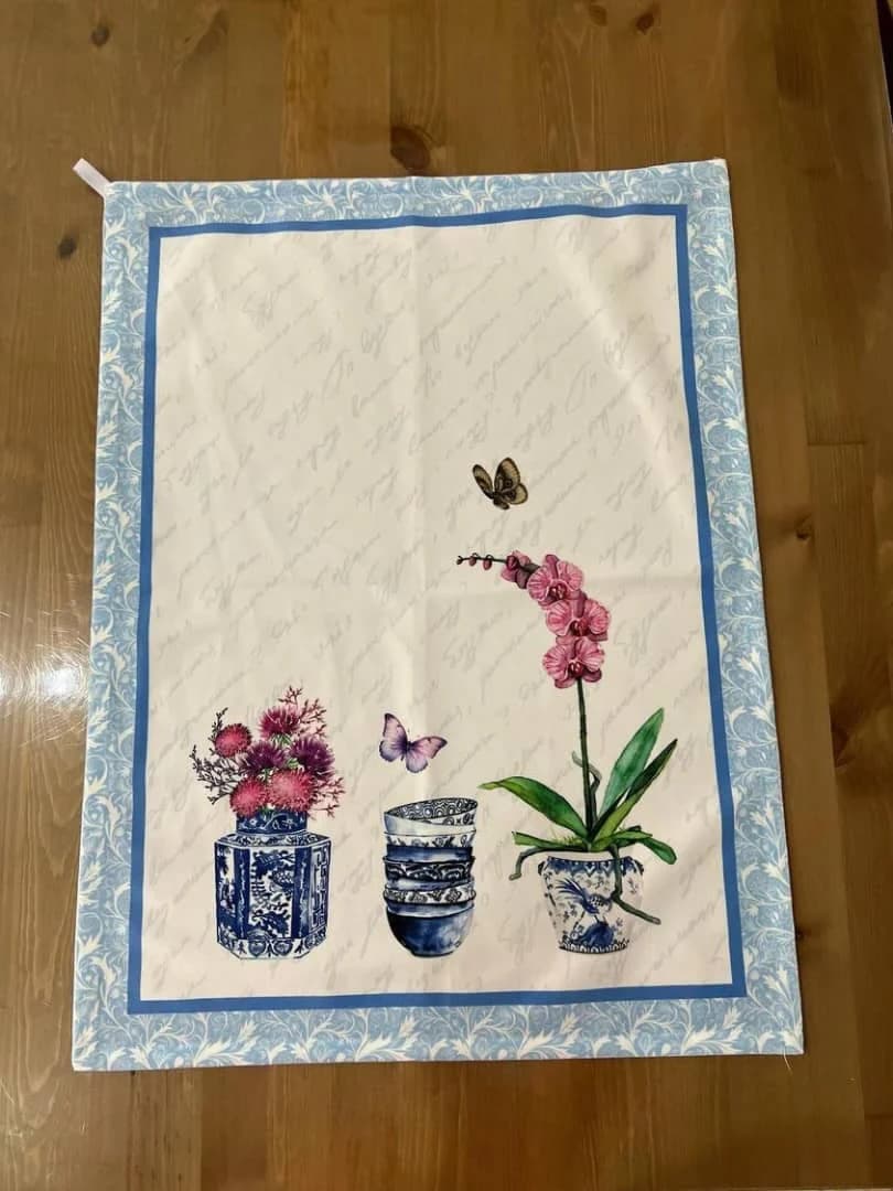 دستمال ارکیده پارچه مخمل پورش