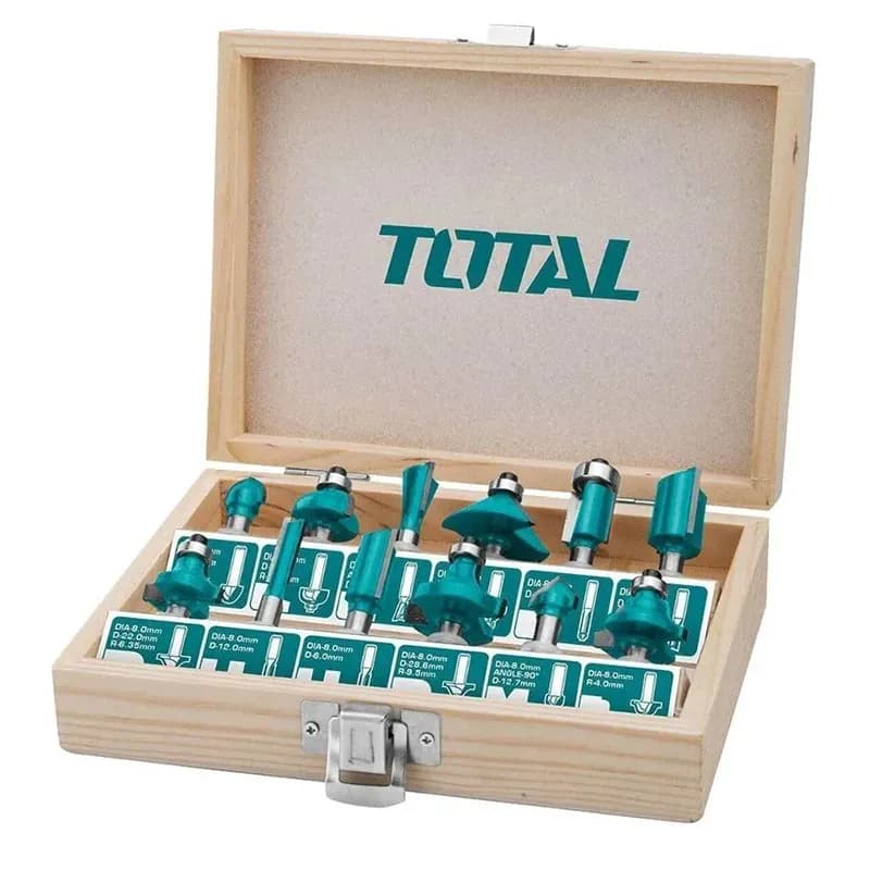 ست 12 عددی تیغه اور فرز توتال سایز 8 مدل TACSR1121 — تصویر ۳