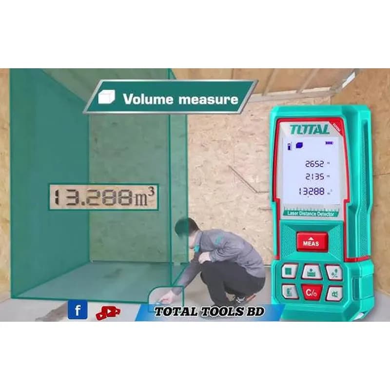 متر لیزری 70 متری توتال مدل TMT57026 — تصویر ۶
