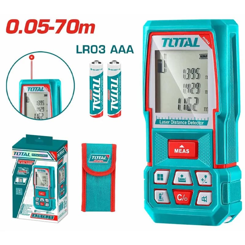 متر لیزری 70 متری توتال مدل TMT57026 — تصویر ۴
