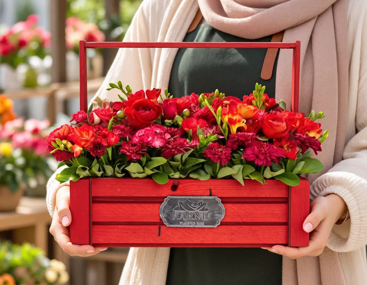 سبد گل ارزان و شیک بهاری کد 57720 — تصویر ۲
