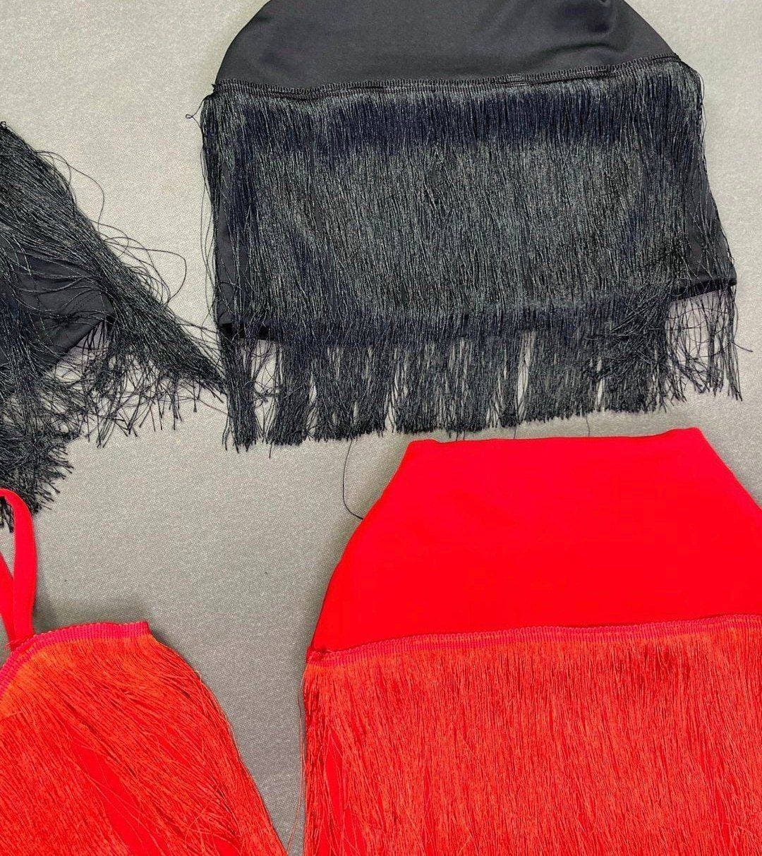 ست تاپ دامن مجلسی ریش ریشی — تصویر ۴