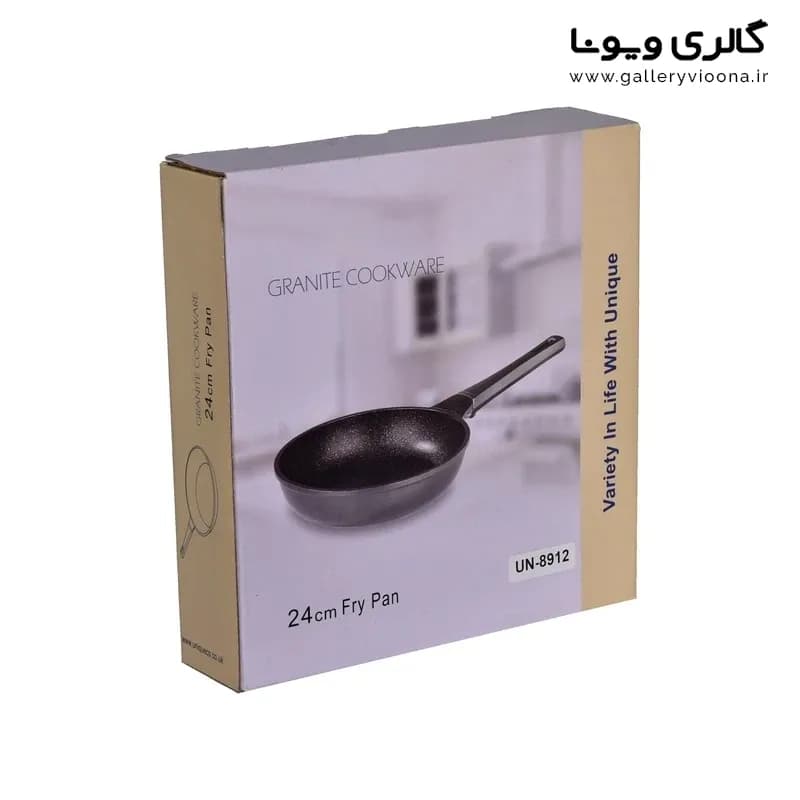 تابه چدن گرانیتی یونیک مدل UN-8912 سایز 24 از سری دیاموند — تصویر ۴