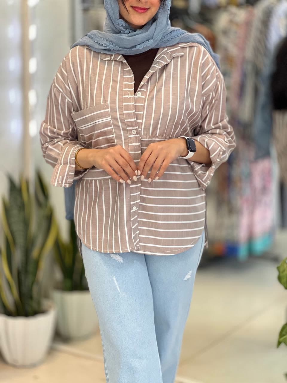 شومیز راه راه زنانه و دخترانه زیگا — تصویر ۶