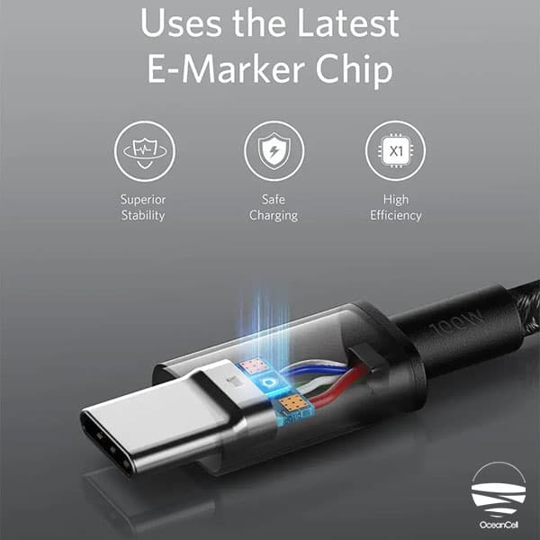 کابل تایپ سی به تایپ سی انکر Anker USB-C to USB-C 90CM مدل A8756 — تصویر ۹