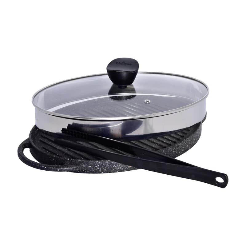 تابه گریل یونیک مدل بیضی سایز 42 کد UN-6011 — تصویر ۸