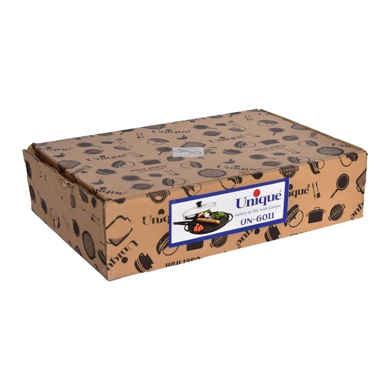 تابه گریل یونیک مدل بیضی سایز 42 کد UN-6011 — تصویر ۳
