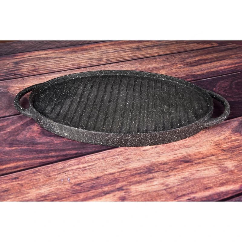 تابه گریل یونیک مدل بیضی سایز 42 کد UN-6011 — تصویر ۷