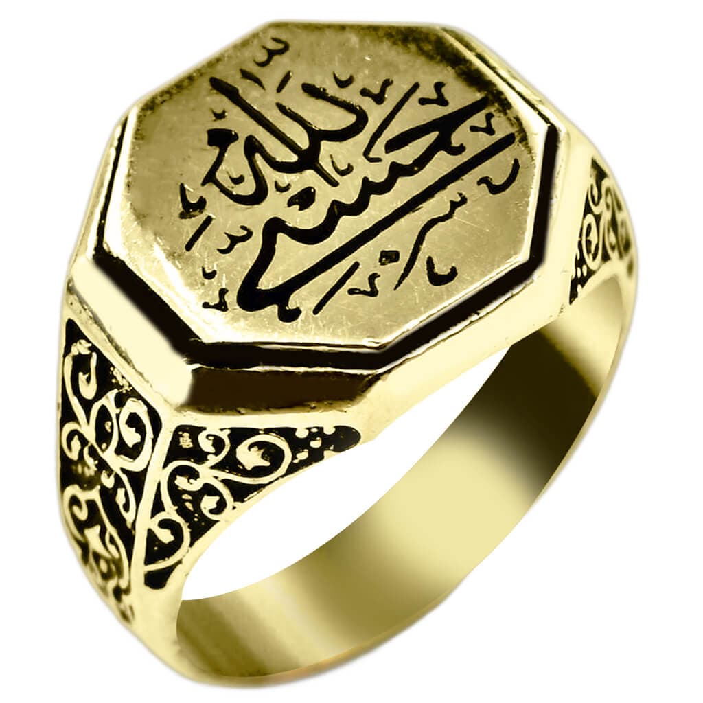 انگشتر طلاروس طرح حسبی الله کد 111 — تصویر ۱۰