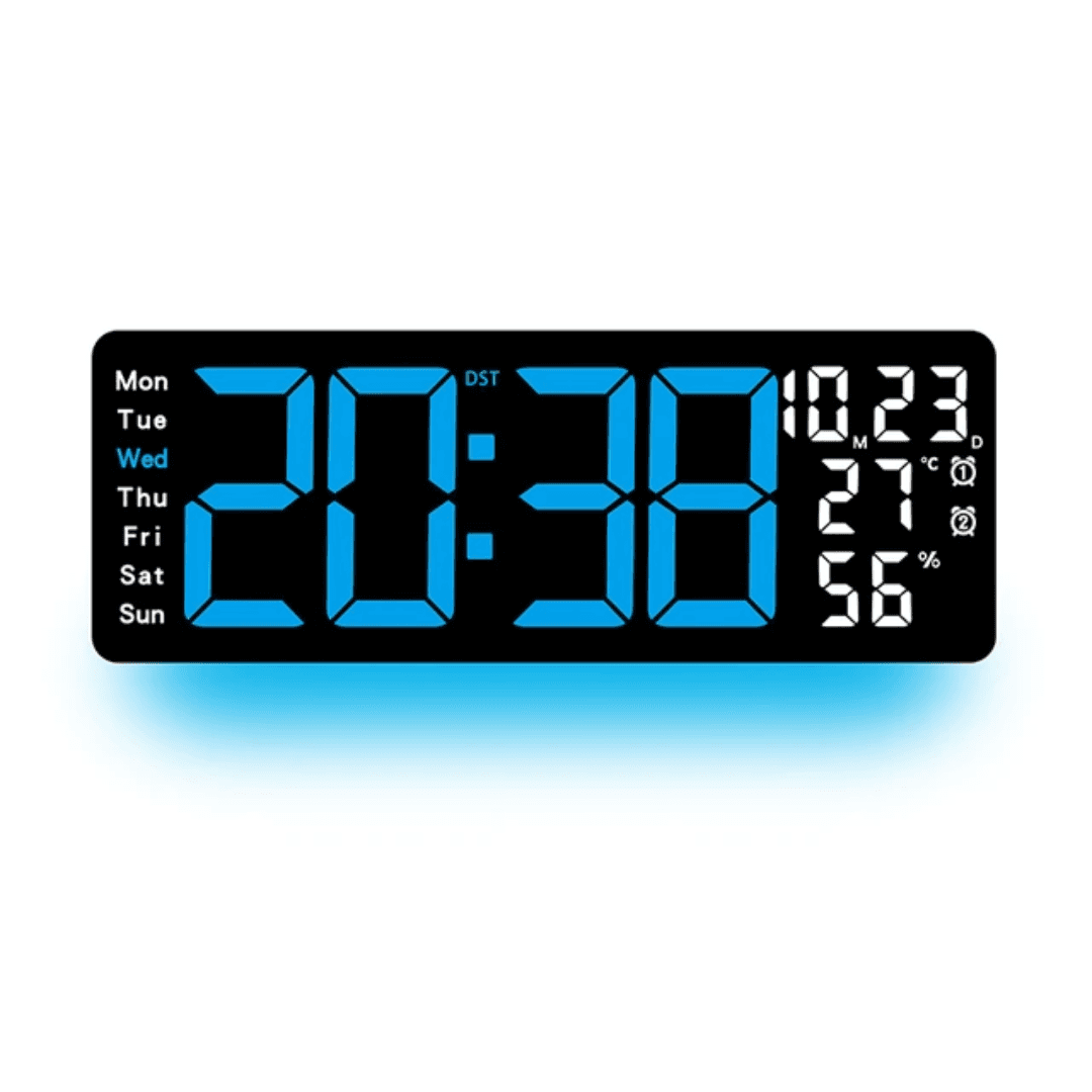 ساعت دیجیتال دیواری LED مدل 6669 | نمایشگر درشت با دید عالی از فاصله دور + نور قابل تنظیم — تصویر ۵