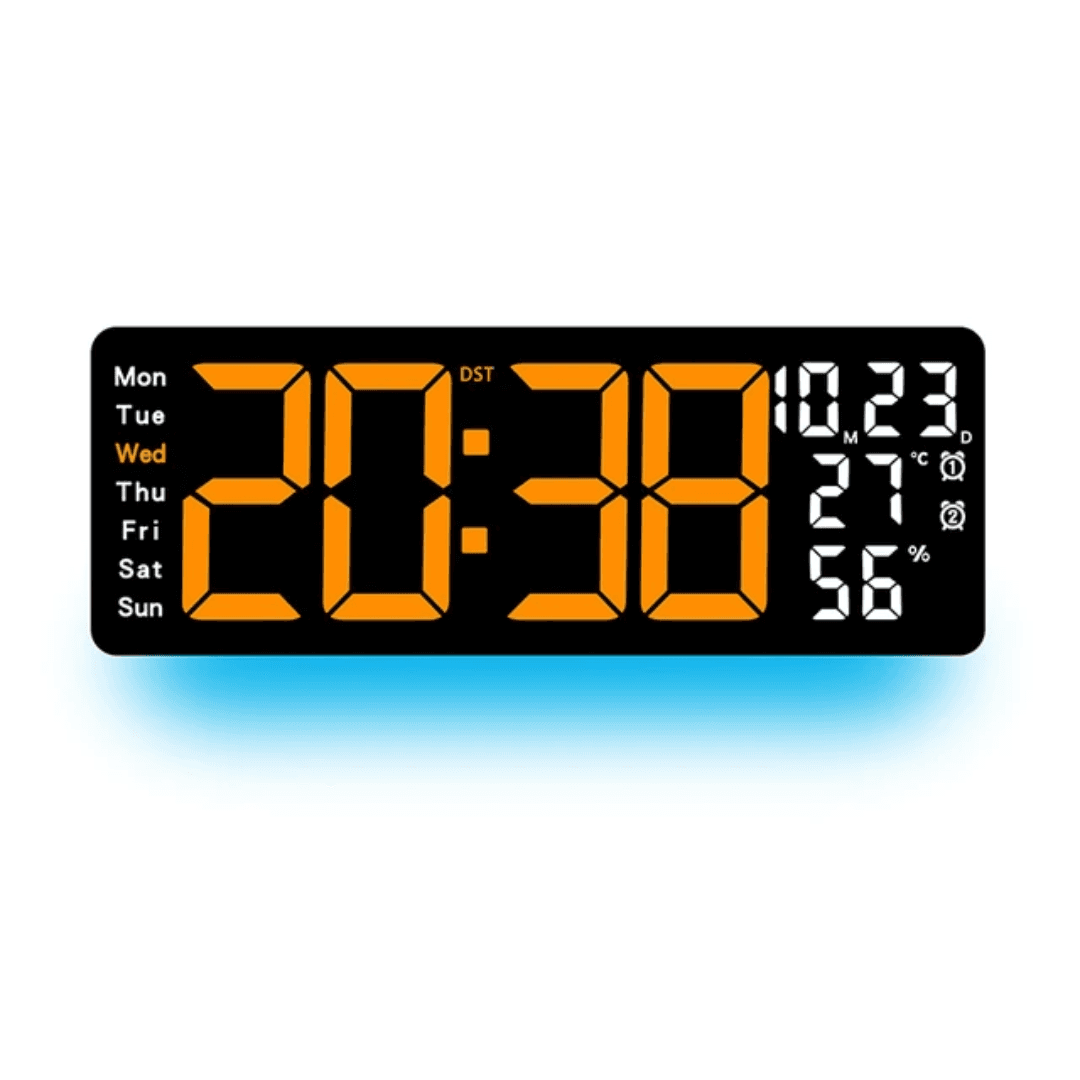ساعت دیجیتال دیواری LED مدل 6669 | نمایشگر درشت با دید عالی از فاصله دور + نور قابل تنظیم — تصویر ۴