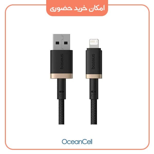 کابل بیسوس مدل Baseus Dura Series Fast Charging Cable USB to iP 2.4A 1m — تصویر ۷