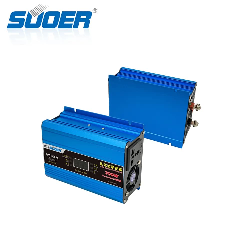 اینورتر 300 وات سینوسی خالص SUOER مدل FPC-300AL تبدیل 12V به 220V — تصویر ۱۲