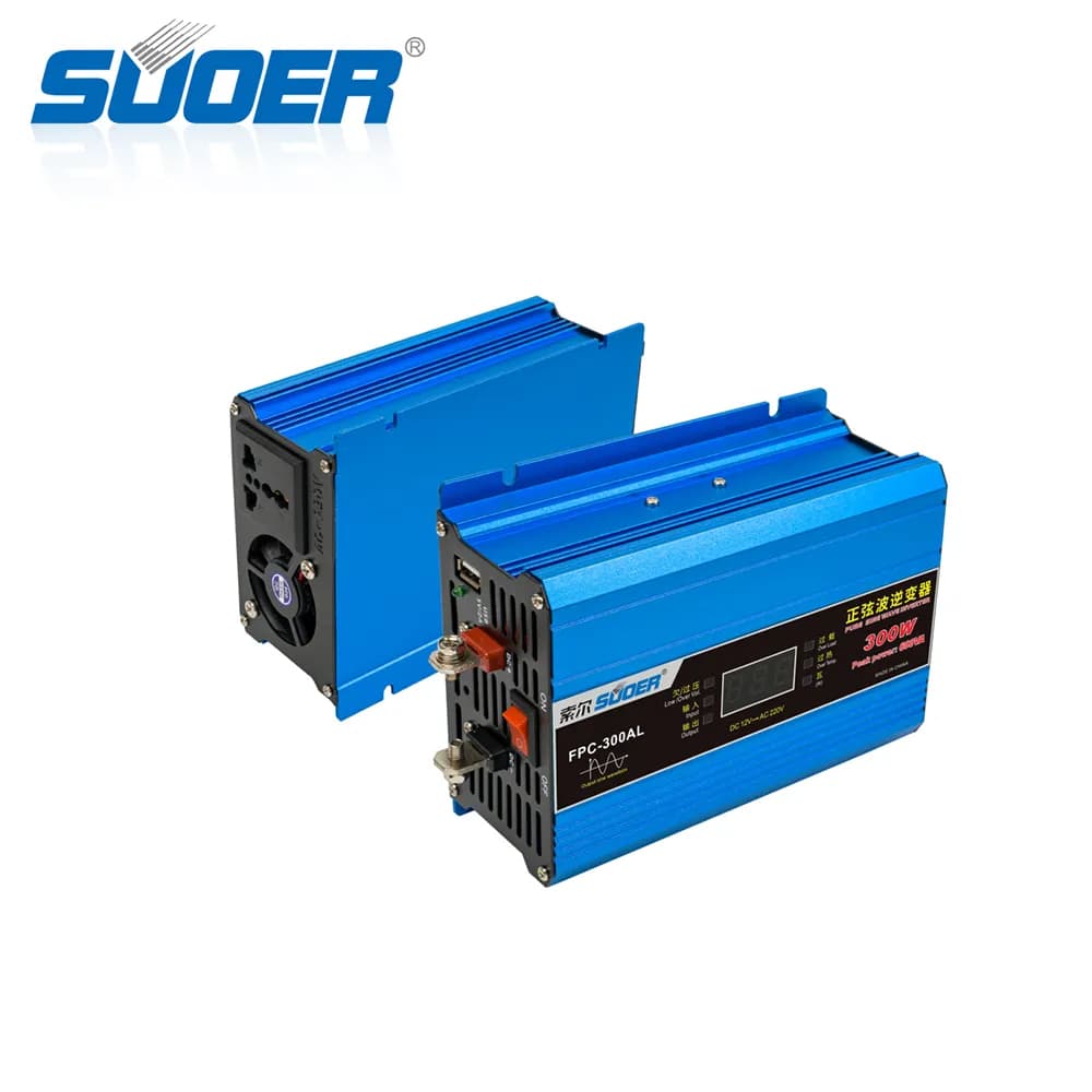 اینورتر 300 وات سینوسی خالص SUOER مدل FPC-300AL تبدیل 12V به 220V — تصویر ۱۱