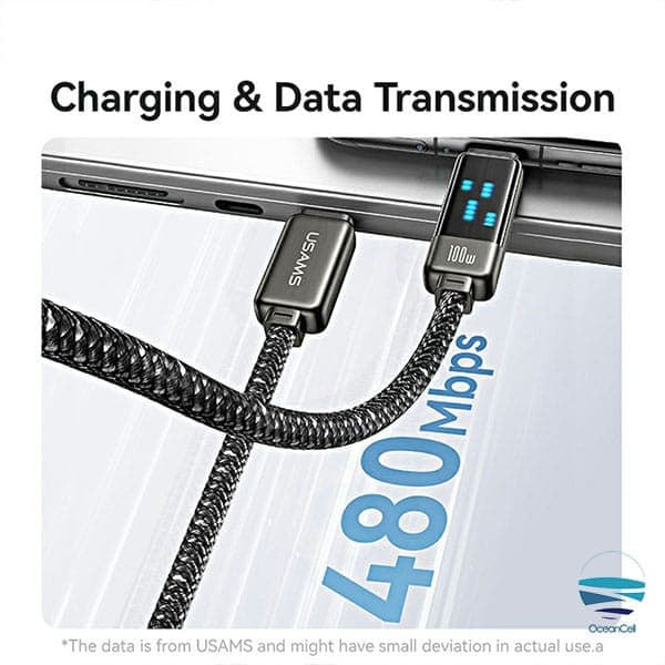 کابل USB-C یوسمز مدل USAMS sj744-100W طول 1.2 متر — تصویر ۶