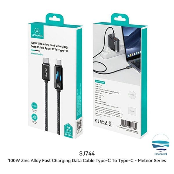 کابل USB-C یوسمز مدل USAMS sj744-100W طول 1.2 متر — تصویر ۸