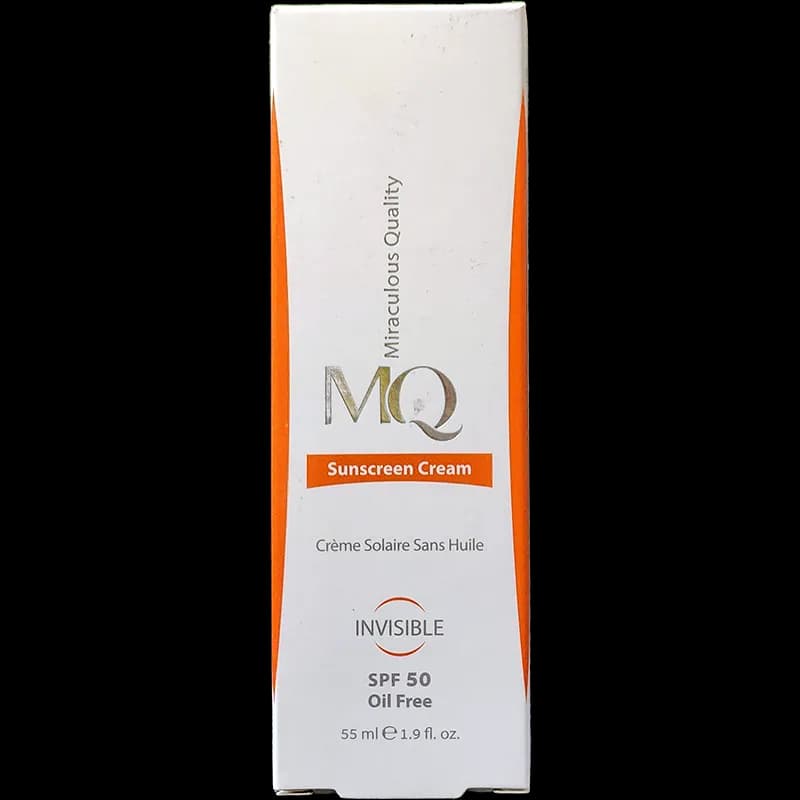 کرم ضد آفتاب فاقد چربی بی رنگ ام کیو با SPF 50 (55 میلی لیتر)