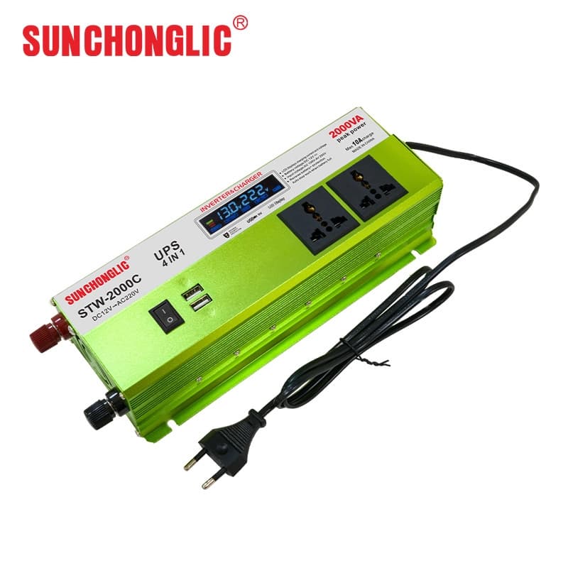 اینورتر UPS شارژر دار ۱۲ ولت به ۲۲۰ ولت ۲۰۰۰ وات مدل STW-2000C SUNCHONGLIC — تصویر ۵