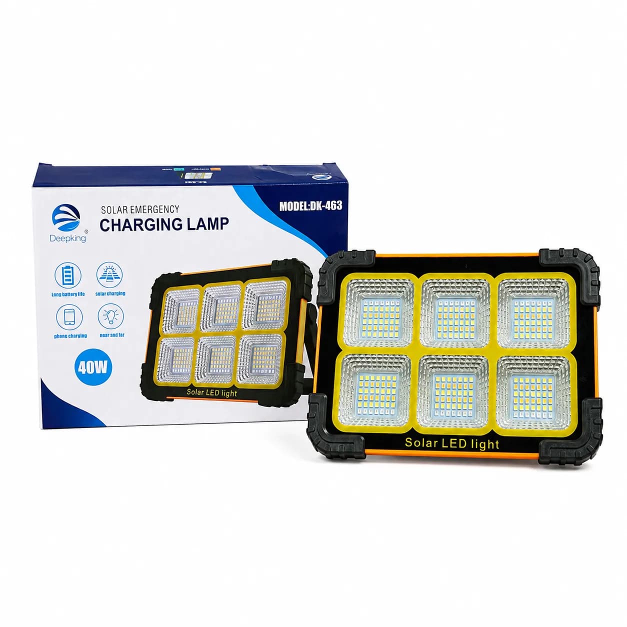 پروژکتور شارژی سولار LED مدل DK-463 — تصویر ۷