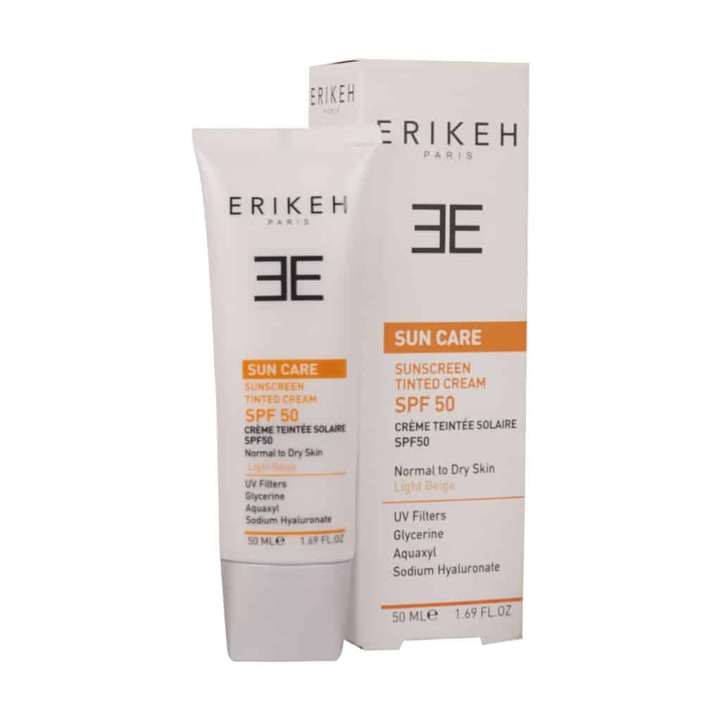 کرم ضد آفتاب SPF50 اریکه مناسب پوست‌ های خشک و نرمال بژ روشن (50 میلی لیتر) — تصویر ۳