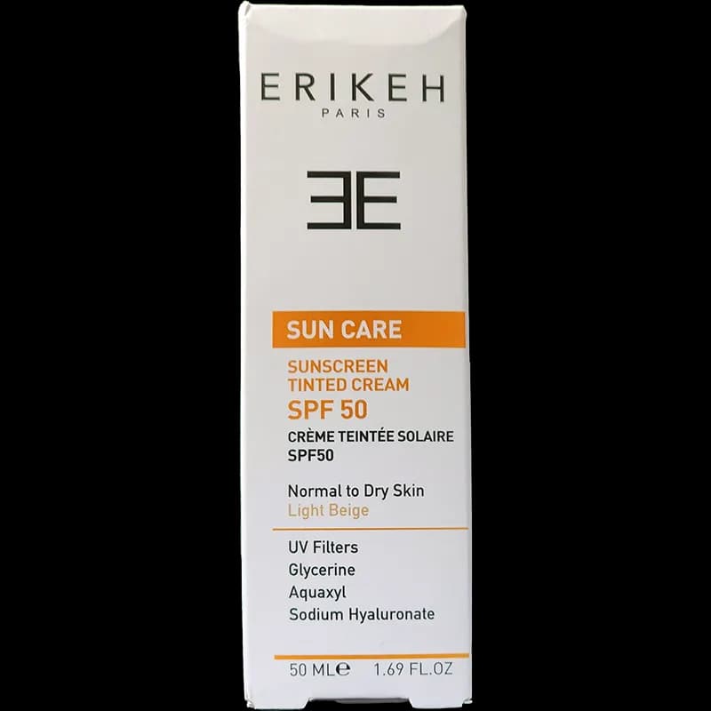 کرم ضد آفتاب SPF50 اریکه مناسب پوست‌ های خشک و نرمال بژ روشن (50 میلی لیتر)