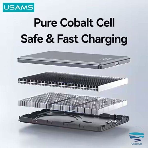 پاوربانک مگ سیف یوسمز ظرفیت 5000 میلی آمپر مدل USAMS US-CD220 15W — تصویر ۱۲