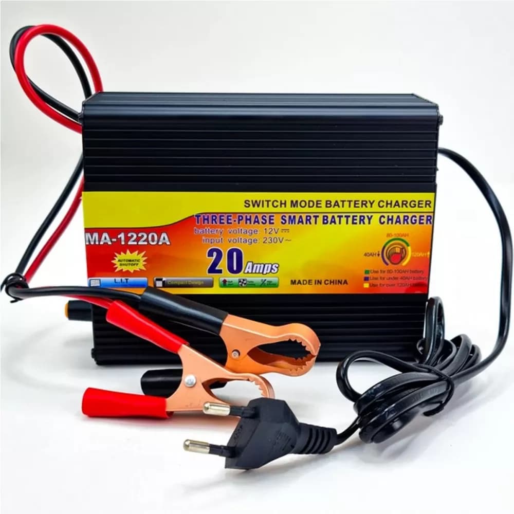 شارژر باتری ۱۲ ولت UKC مدل FL-1220A – مناسب برای باتری‌های ۵۰ تا ۲۰۰ آمپر ساعت — تصویر ۷