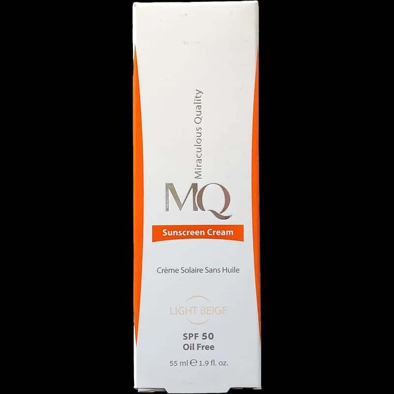 کرم ضد آفتاب فاقد چربی بژ روشن ام کیو با SPF 50 (55 میلی لیتر)