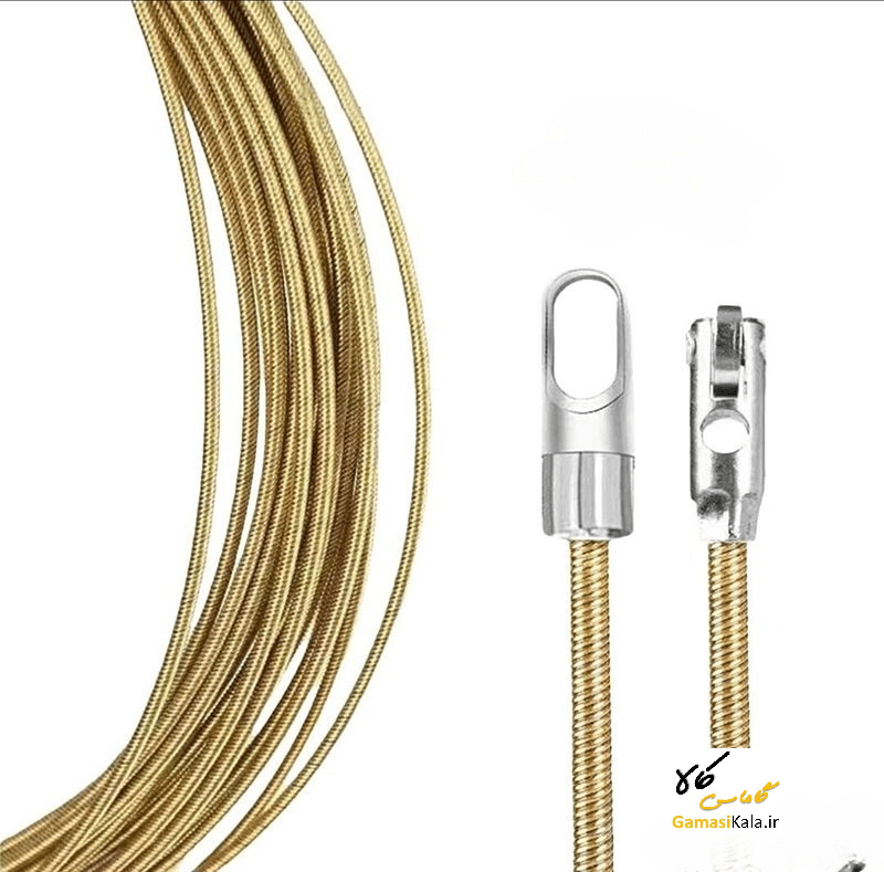 فنر سیم کشی سرغلطکی استیل 30 متری 4mm گلدن