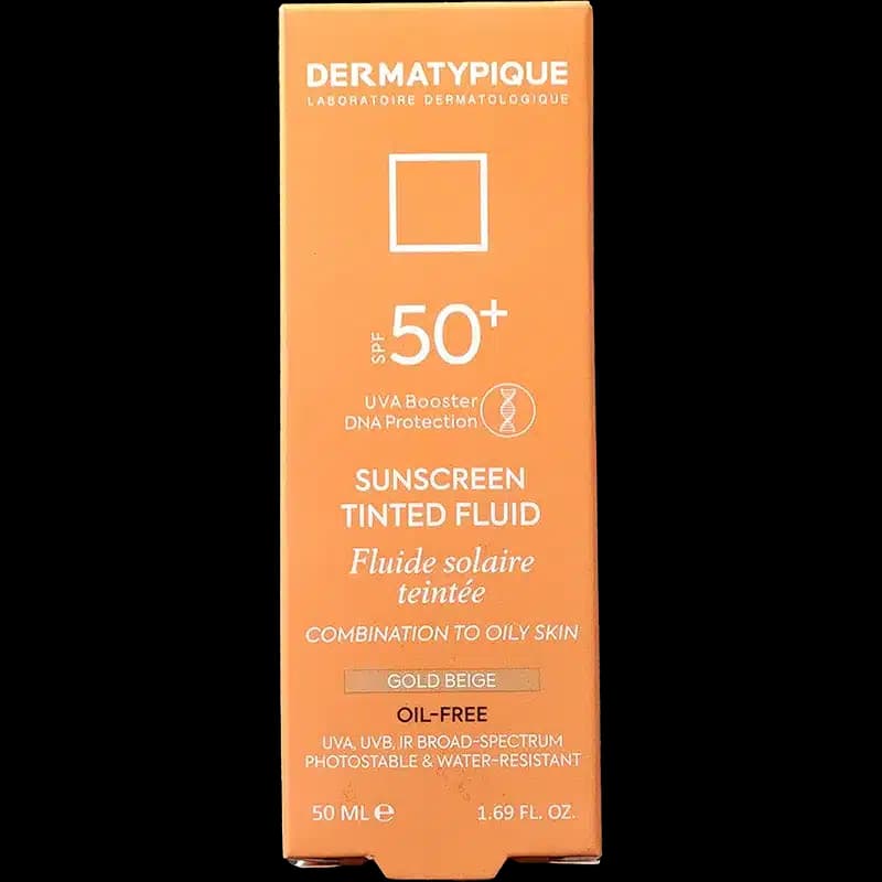 ضد آفتاب رنگی فاقد چربی SPF50+ درماتیپیک رنگ بژ طلایی (50 میلی لیتر)