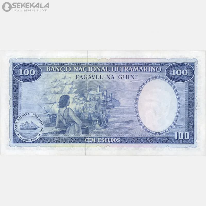 اسکناس‌ 100 اسکودو گینه بیسائو مستعمره پرتغال 1971 — تصویر ۴