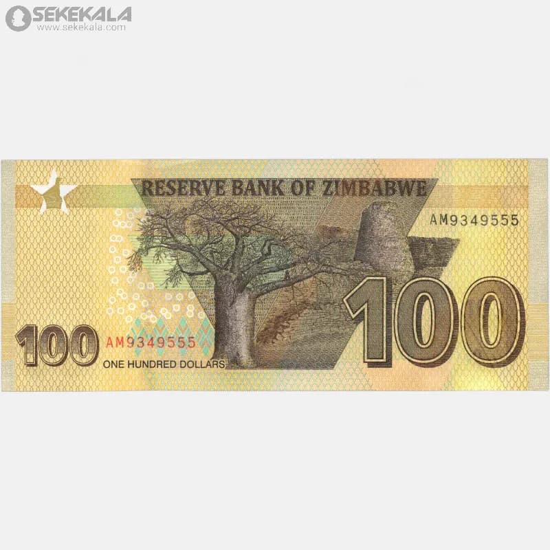 اسکناس‌ 100 دلار زیمبابوه 2023 (جمهوری) — تصویر ۲