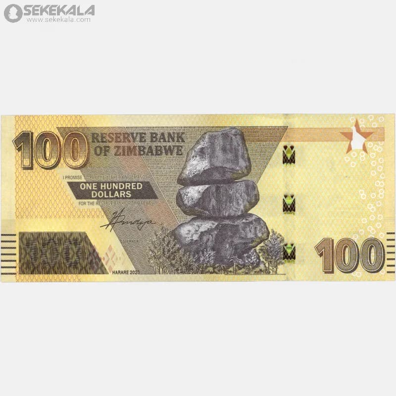 اسکناس‌ 100 دلار زیمبابوه 2023 (جمهوری)